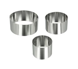 Metaltex 204536010 Allzweck - Kochringe 3er-Set rund, silber