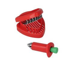 METALTEX Mrs. Berry Erdbeerschneider und Strunkentferner Set