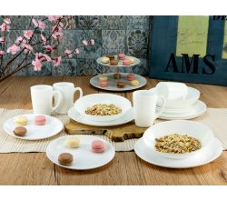 CreaTable 22248 Kombiservice NEW LINE -Coupeform- 16 tlg. aus Spezialglas / Hartglas