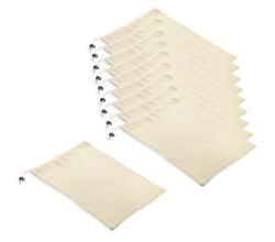 10er SET METALTEX 235118000 Obst- und Gemüsenetz 43 x 30 cm, Baumwolle / Aufbewahrungsbeutel