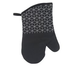 METALTEX 239507005 Ofenhandschuh schwarz mit trendigem Dekor