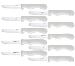10er SET METALTEX 248132031 CHROMOTHERAPY Basic Brotzeitmesser 21,5 cm - weiß