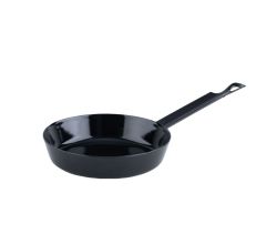 RIESS 0447-022 Mini Emaillepfanne 16 cm, Emaille, schwarz