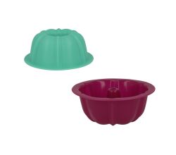 METALTEX 252390 Silikon Gugelhupf Puddingform 2er-Set, Ø 11 cm