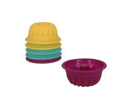 METALTEX 252392 Silikon Mini Gugelhupfform 6er-Set, Ø 8 cm
