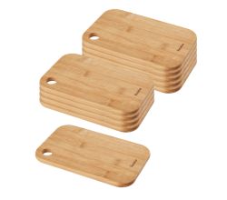 10er SET METALTEX 569061010 Schneidebrett 22 x 14 x 1,0 cm Bambus / Schneidbrett / Schneidebrett Holz