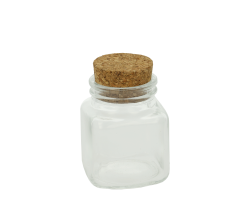 METALTEX 252892000 Vorratsglas mit Korkdeckel 100 ml / Gewürzglas