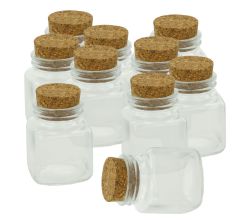 10er SET METALTEX 252892000 Vorratsglas mit Korkdeckel 100 ml / Gewürzglas