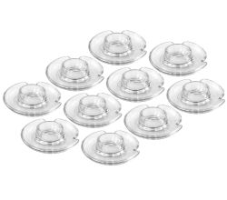 10er SET METALTEX 252900000 Eierbecher aus Glas mit Löffelablage, Ø 10,8 cm