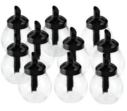 10er SET METALTEX Sweet Zuckerdosierer rund, 160 ml, mit schwarzem Deckel / Zuckerstreuer