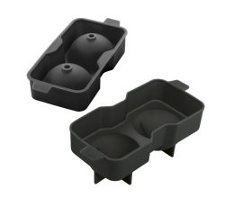 METALTEX 253532001 Flexible Eiswürfelform aus Silikon für 2 Kugeln mit Ø 6 cm