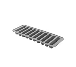 METALTEX 253538000 Eiswürfelformer Silikon für 10 Eis-Sticks 7 cm x Ø 1,5 cm