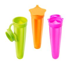 METALTEX Pop Eis Formen 3er Set aus Silikon, farbig sortiert / Eisformen / Wassereisformen