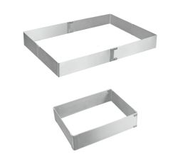 METALTEX 257717000 Kuchenrahmen rechteckig verstellbar Inox