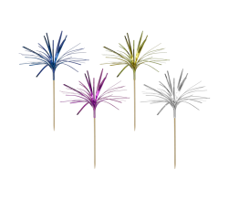 METALTEX 257816080 Deko-Picker "Feuerwerk", 24 Stück / Partypicker