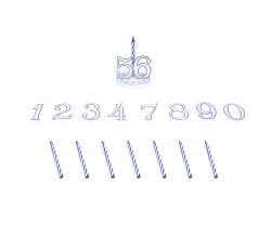 METALTEX 259017000 Geburtstagskerzen Set / Geburtstags - Deko / Mini Kerzen