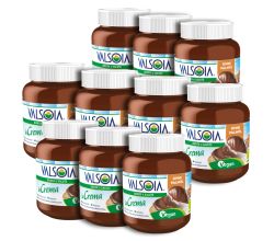 10er SET Valsoia la Crema – die vegane Aufstrichcreme 400 g / Haselnusscreme