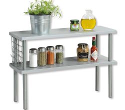 KESPER Küchen-Regal 27818 mit Utensilienaufhängung - grau / Küchenregal / Etagenregal
