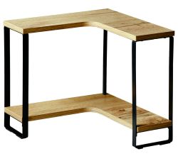 KESPER 27832 Eck- Küchenregal, MDF im Eichendekor, Metall schwarz
