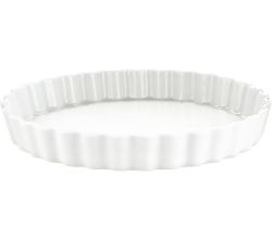 PILLIVUYT 280327BL1 Quiche-Form rund aus weißem Porzellan Ø 28,5 cm / Obsttortenform