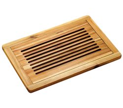 KESPER 28105 Brot-Schneidebrett mit abnehmbarem Schneiderost aus Akazienholz 47,5 x 32 x 2 cm