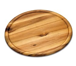 KESPER 28462 Pizzateller 32 cm aus FSC-zertifiziertem Akazienholz / Holzteller / Pizzaunterlage / Pizza-Holzteller / Holzgeschirr