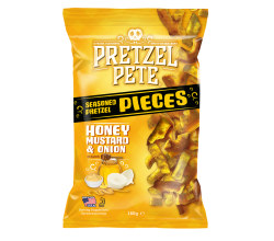 Pretzel Pete Honey Mustard and Onion 160 g - Brezelstücken mit Honig, Senf und Zwiebeln