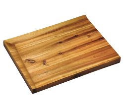 KESPER 28701 Schneid- und Servierbrett 48 x 36,5 cm aus zertifiziertem Akazienholz / Schneidbrett / Schneidebrett Holz