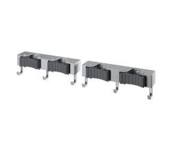 METALTEX 294902000 Hang-up 4 Klemmleiste für Besen, 2er Set / Hakenleiste