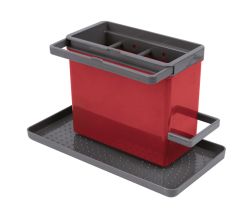 METALTEX TidyTex Spülbecken-Organizer rot 24 x 13 x 14 cm aus Kunststoff