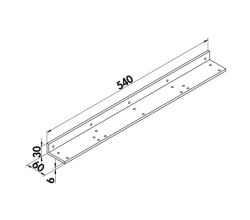Befestigungswinkel für Anbautisch für die Wandbefestigung / Befestigungsschiene / TABLON / Befestigung