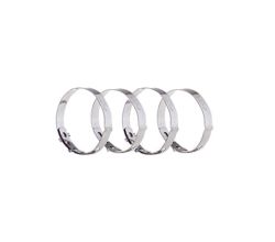 Rouladenringe 4-er Set / bis Ø 5,5 cm verstellbar / Edelstahl / Rouladen-Ringe / GSD