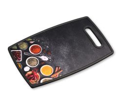 KESPER 30816 Schneide- & Servierbrett, Kunststoff, Motiv SPICES / Schneidbrett