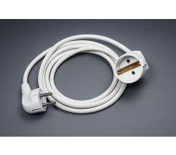 GB Gebro 123103 Verlängerung 3 Meter 3G1,5 reinweiß 312/642 / Verlängerungsschnur 3 m / Verlängerungskabel