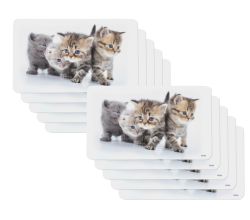 10er SET Kesper 31220 Frühstücksbrettchen KATZE aus Melamin / Stullenbrett / Brotbrett