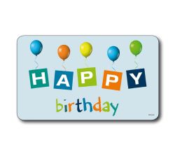 Frühstücksbrettchen HAPPY BIRTHDAY blau Kesper Melamin