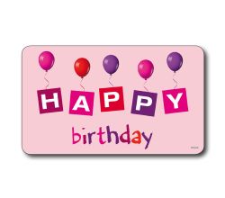Frühstücksbrettchen HAPPY BIRTHDAY pink Kesper Melamin