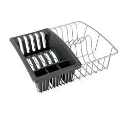 METALTEX Aquatex Spülkorb mit Bestecksammler 36 x 32 x 12 cm, Polytherm / Geschirrkorb / Abtropfgestell