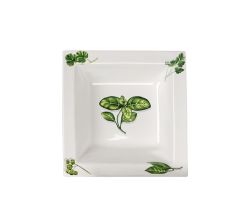 Keramik Schüssel HERBS 30 cm mit Kräuterdekor / Servierschale / Schale / Teller / Salatschüssel