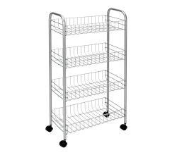 METALTEX 340104 Ascona Allzweckwagen mit 4 Etagen / Rollregal, Höhe 84 cm, Polytherm