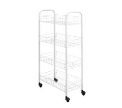 METALTEX 340634 Pisa Allzweckwagen mit 4 Etagen / Rollregal, Höhe 84 cm