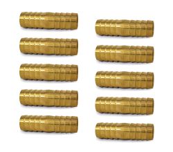 10er SET PUTEUS Schlauch-Reparaturröhrchen - Messing massiv 3/4 Zoll - 19 mm aussen / Schlauchverbinder
