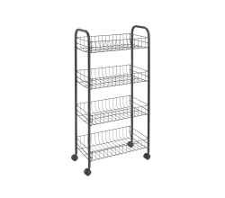 METALTEX 344504000 Ascona Lava Allzweckwagen 4 Etg. 41 x 26 x 86 cm TouchTherm, matt schwarz
