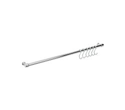 METALTEX 350305 Lonardo Relingleiste 58 cm, mit 6 Haken / Relingsystem