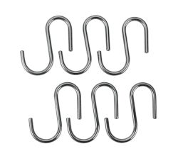 METALTEX 350342 Lonardo S-Haken 6er Set für Relingleiste / Relingsystem