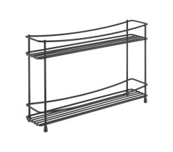 METALTEX 360851000 Kumino Lava Gewürzregal 2-Etg. 33 x 8 x 21 cm TouchTherm, matt schwarz