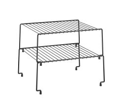 METALTEX 361306000 Level-2 Lava Schrankeinsatz 33 x 23 x 13 cm, 2er Set, TouchTherm, matt schwarz