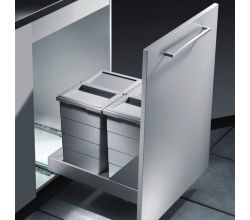 HAILO 3616411 Abfallsorter 48 (2x24) Liter BOTTOM MOUNT 400 für 40 cm Schrankbreite