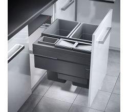 Hailo Abfallsorter 3619771 EURO CARGO 600, 91 Liter / 60 cm Schrankbreite / Abfalltrennsystem