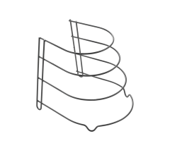 METALTEX 362304000 Canyon Lava Bratpfannenablage 24 x 26 x 23 cm TouchTherm, matt schwarz / Pfannenhalter / Raumsparer